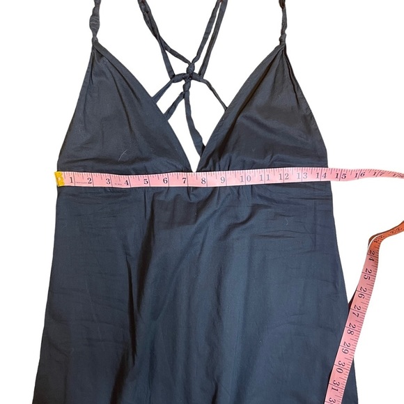 Tysa Black Deep V Neck Lightweight Summer Resort Beach Maxi Dress Womens 2 - Picture 5 of 11